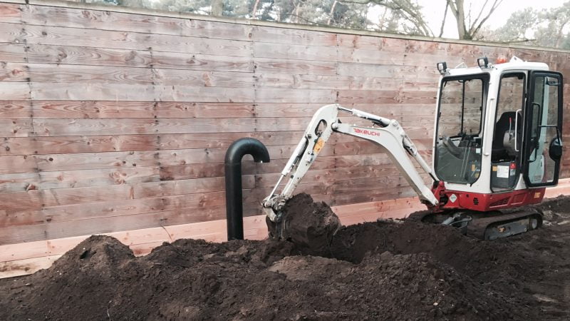 Diverse grondwerken met minigraver.